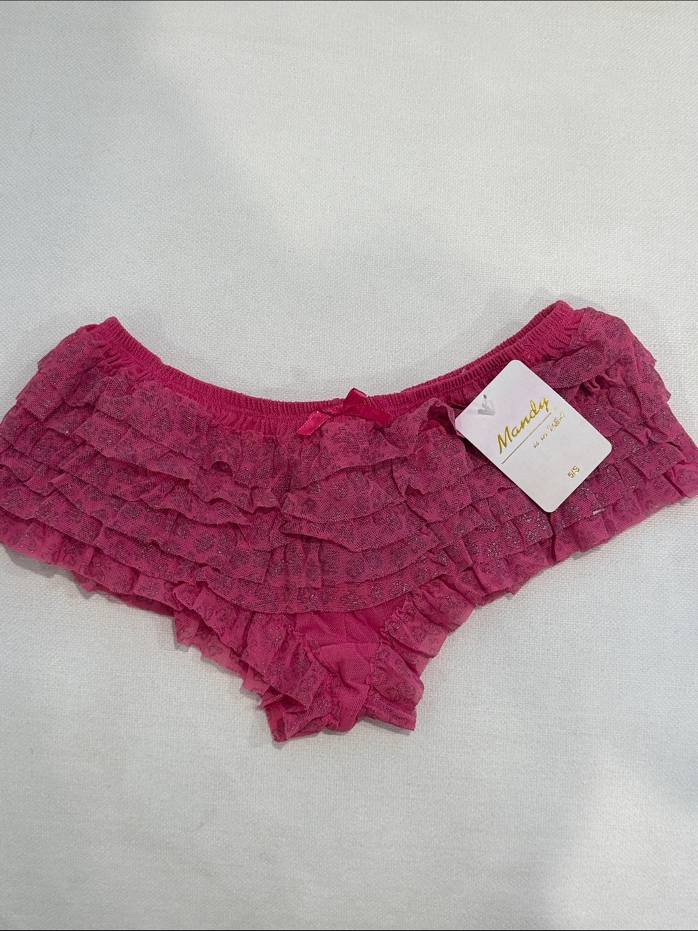Ruffle Lace Hipster Panty - Hot Pink
